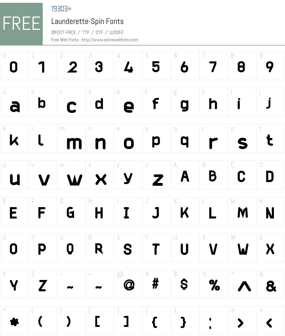 Launderette Font Screenshots