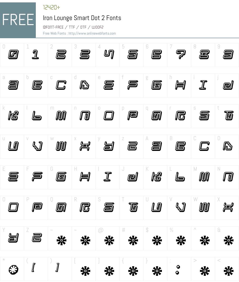 Iron Lounge Smart Dot 2 Font Screenshots