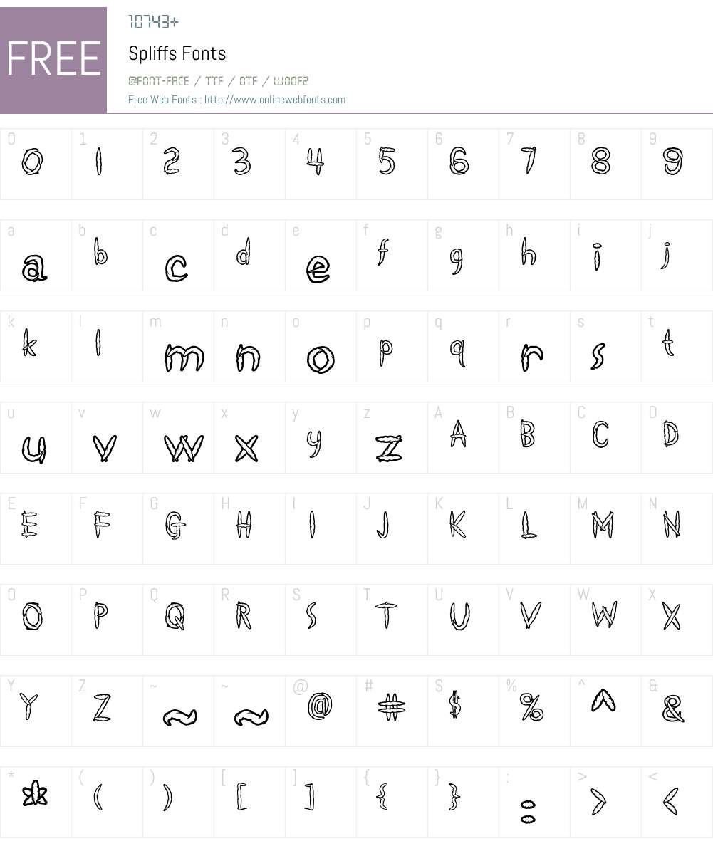 Spliffs Font Screenshots