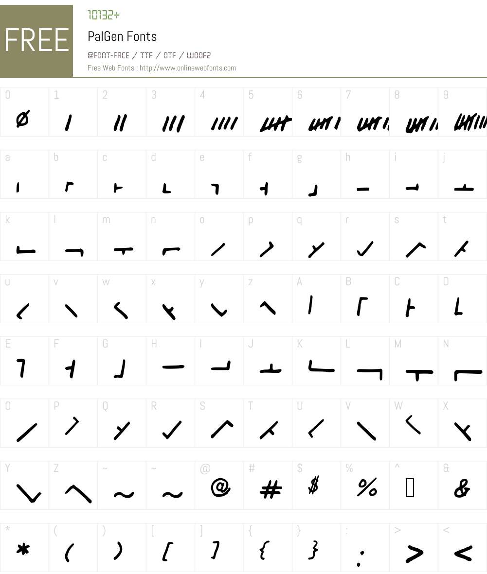 PalGen Font Screenshots