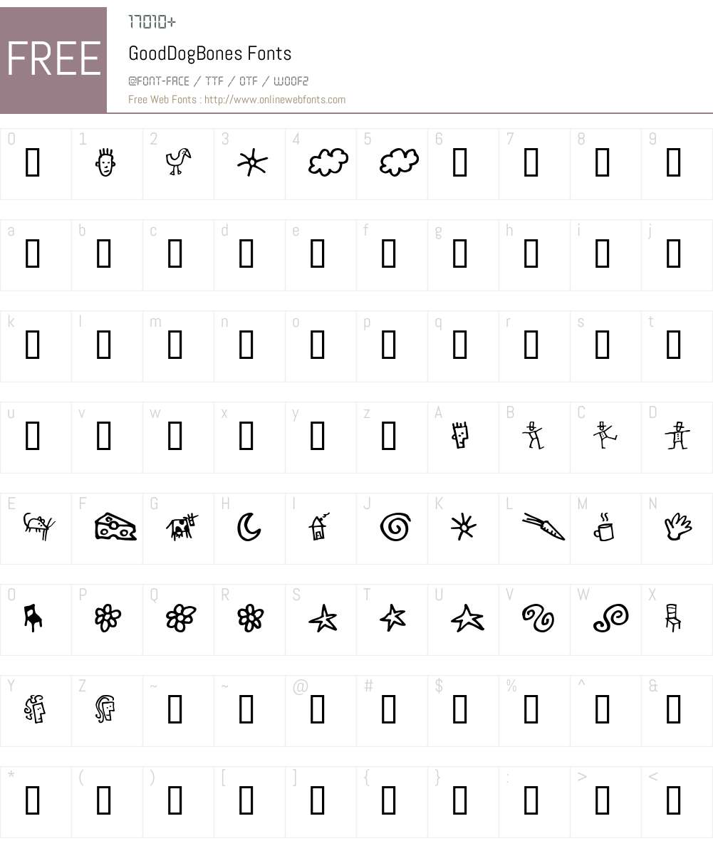 GoodDogBones Font Screenshots