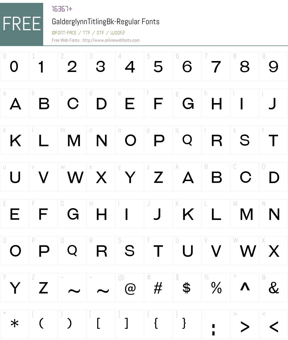Galderglynn Titling Font Screenshots