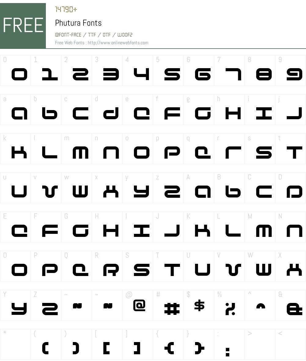 Phutura Font Screenshots
