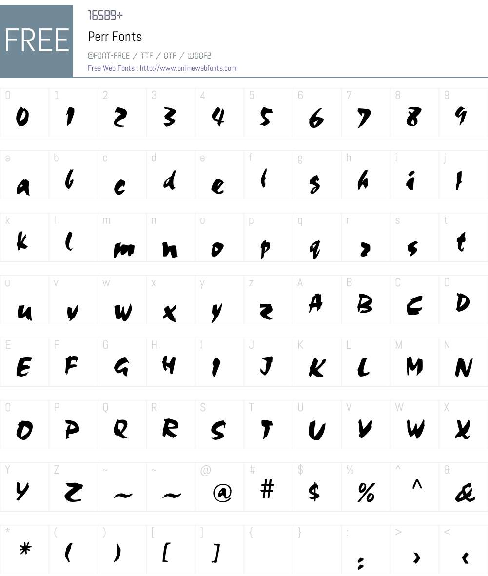 Perr Font Screenshots