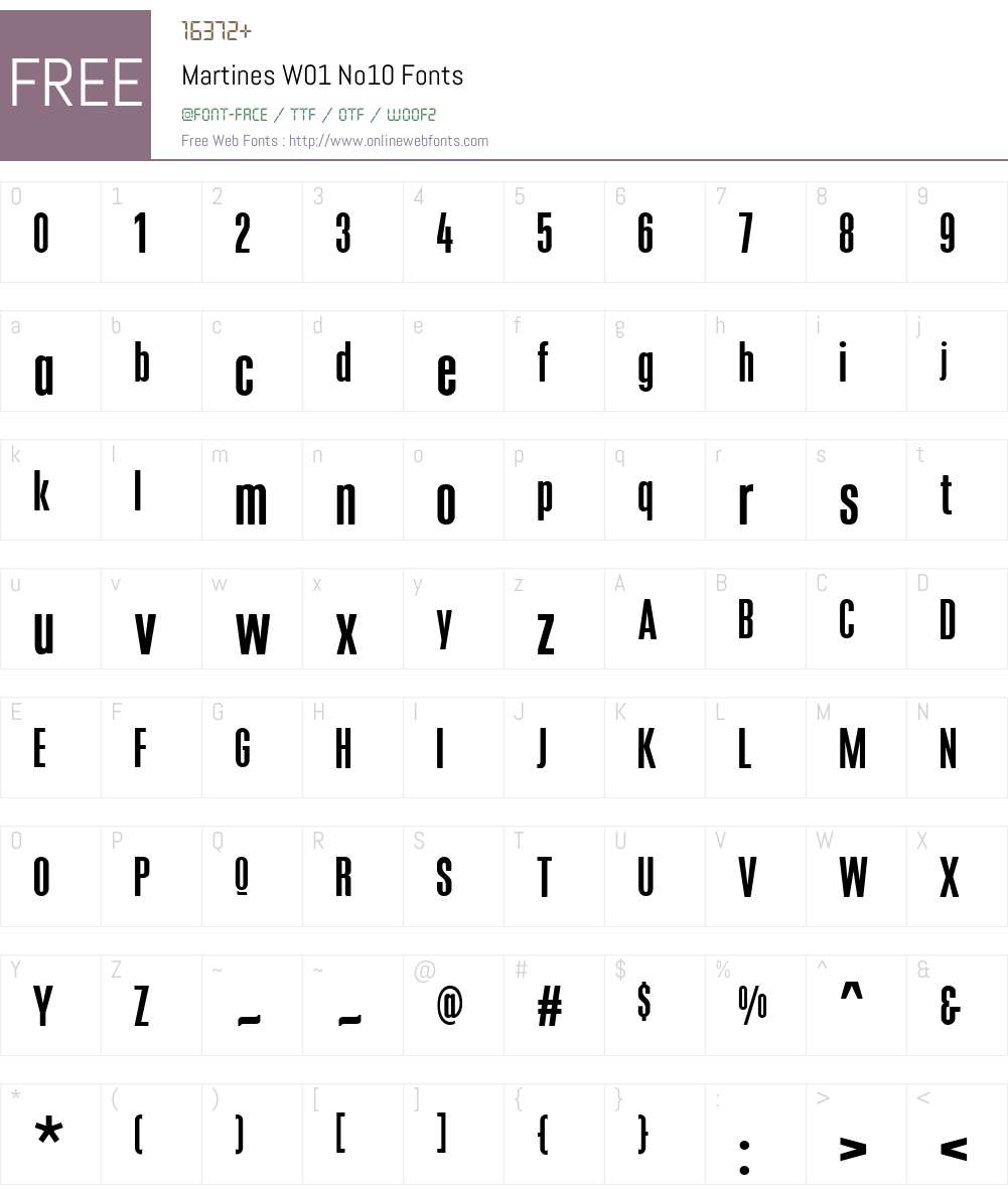 MartinesW01-No10 Font Screenshots