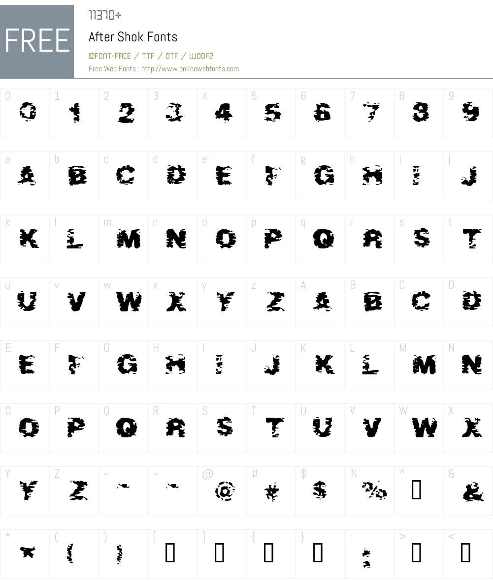 After Shok Font Screenshots