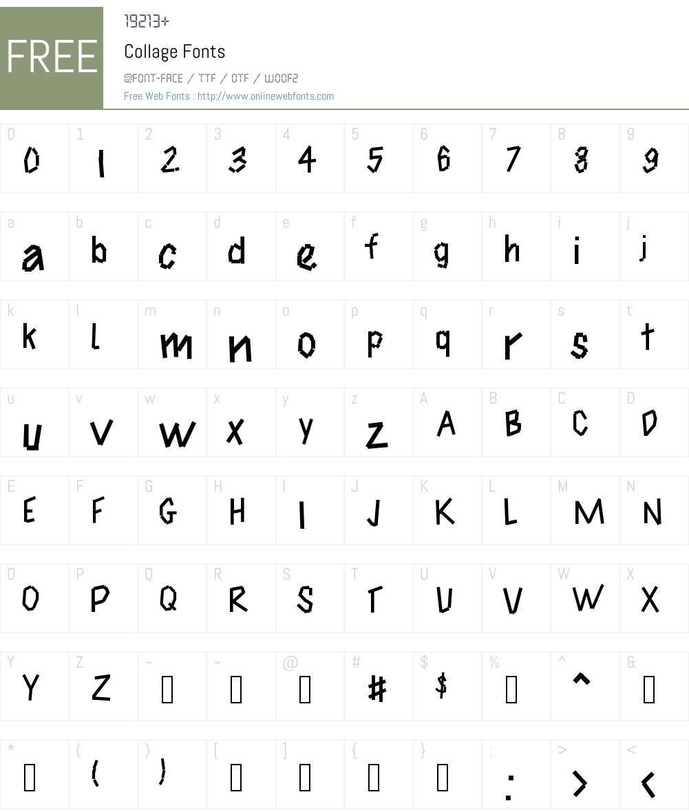 Collage Font Screenshots