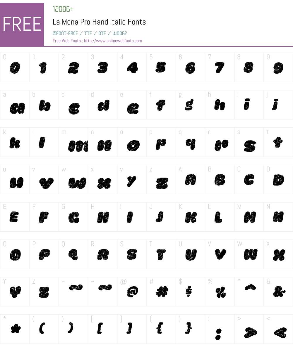 LaMonaPro-HandItalic Font Screenshots