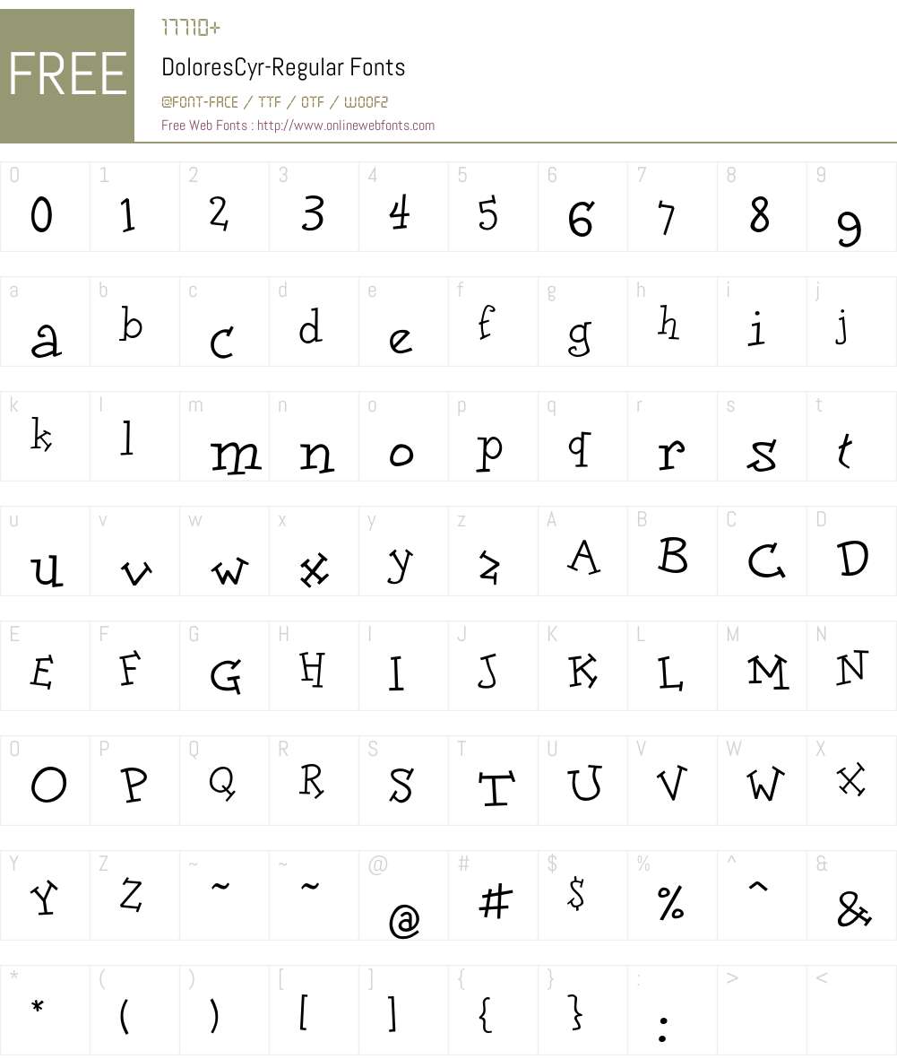 DoloresCyr Font Screenshots