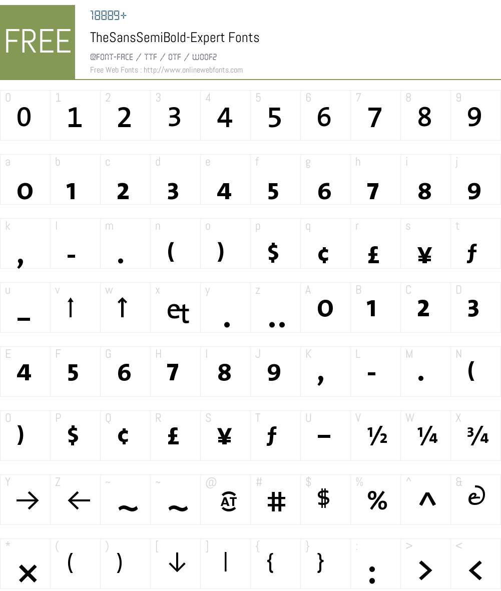 The Sans Semi Bold- Font Screenshots