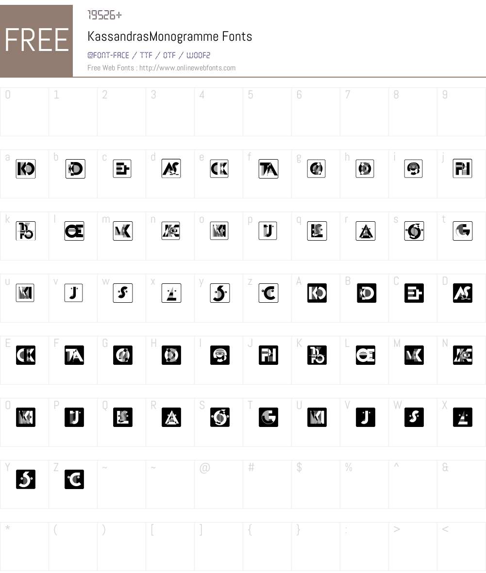 KassandrasMonogramme Font Screenshots