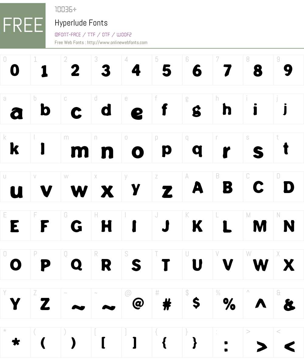 Hyperlude Font Screenshots