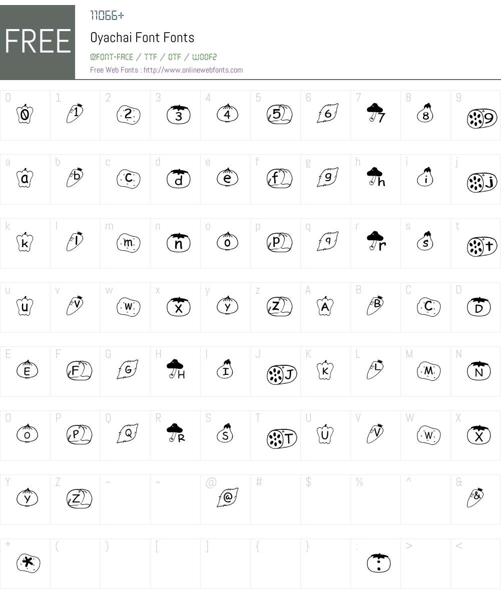 Oyachai Font Font Screenshots