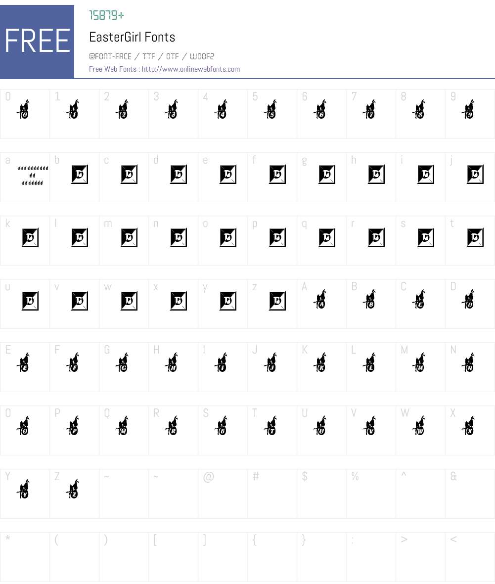 EasterGirl Font Screenshots