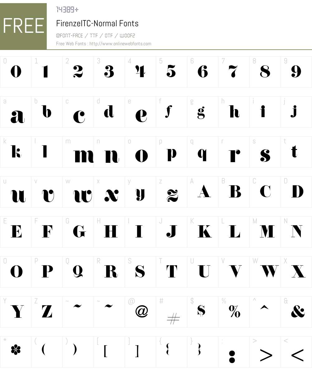 Firenze Font Screenshots