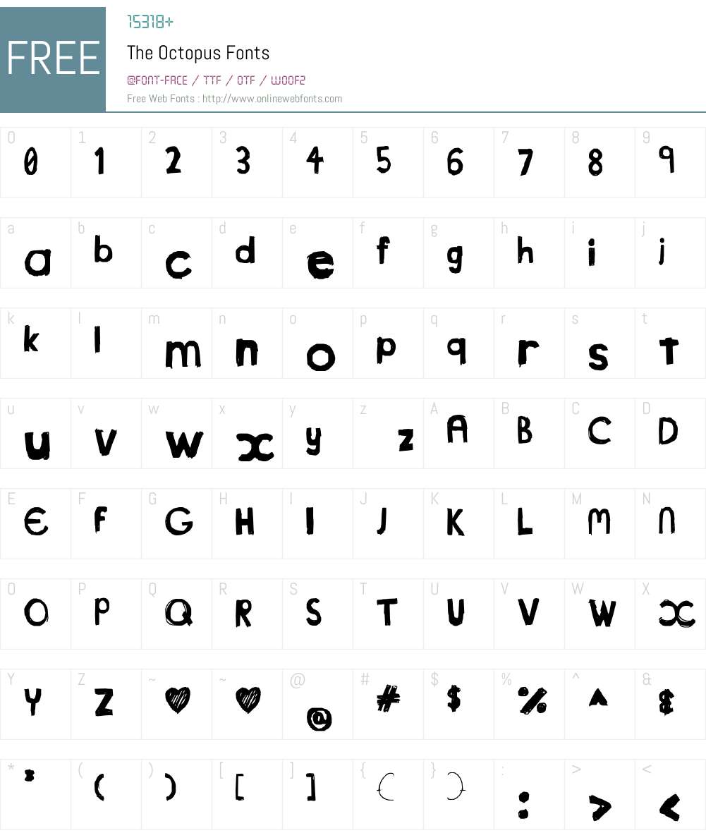 The Octopus Font Screenshots