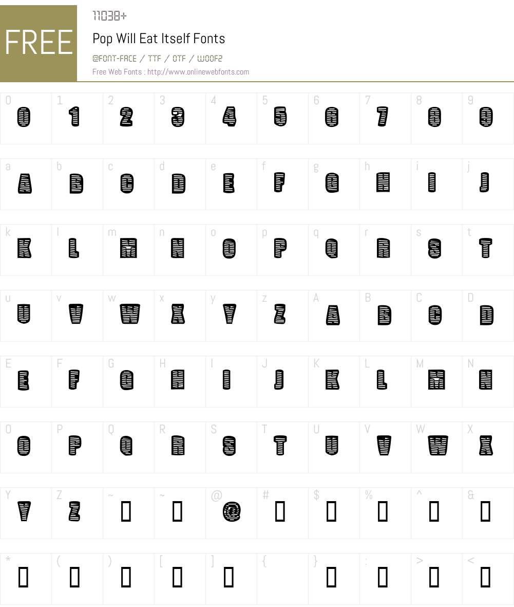 Pop Will Eat Itself Font Screenshots