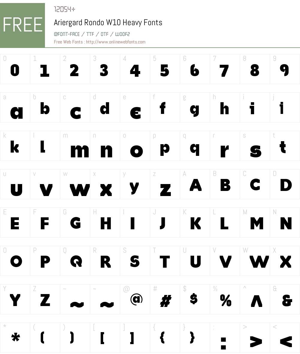 AriergardRondoW10-Heavy Font Screenshots