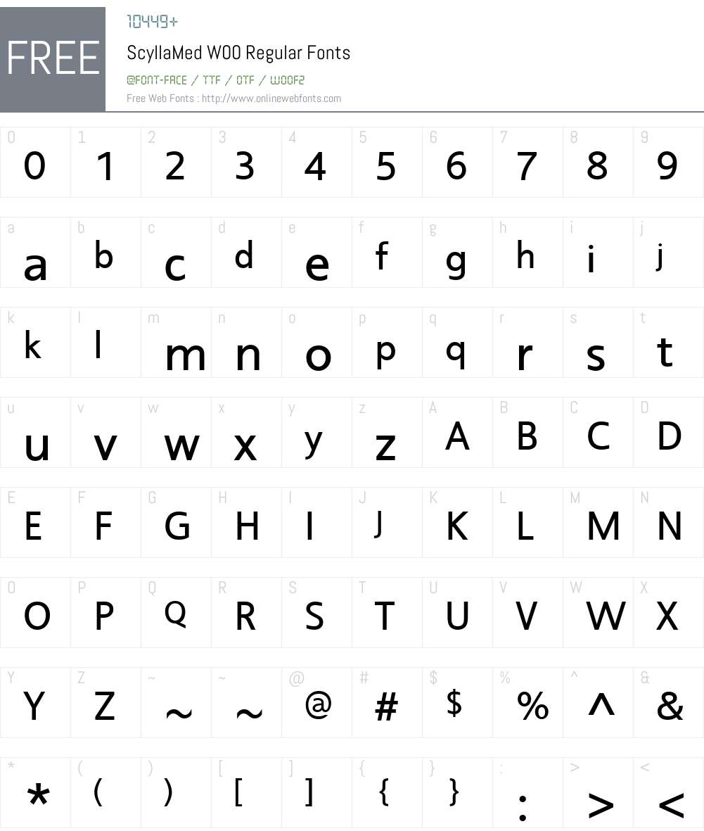 Scylla Font Screenshots