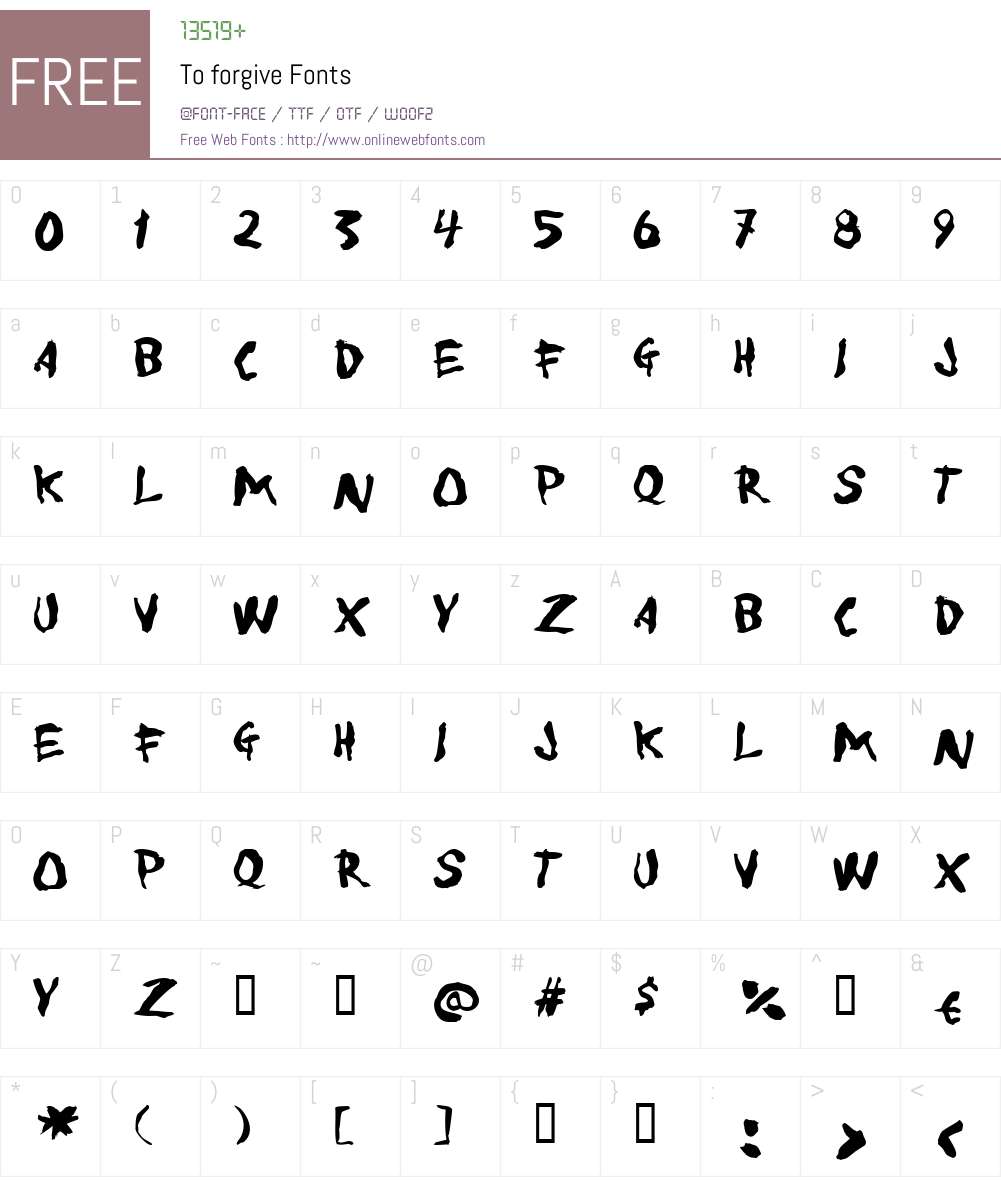 To forgive Font Screenshots