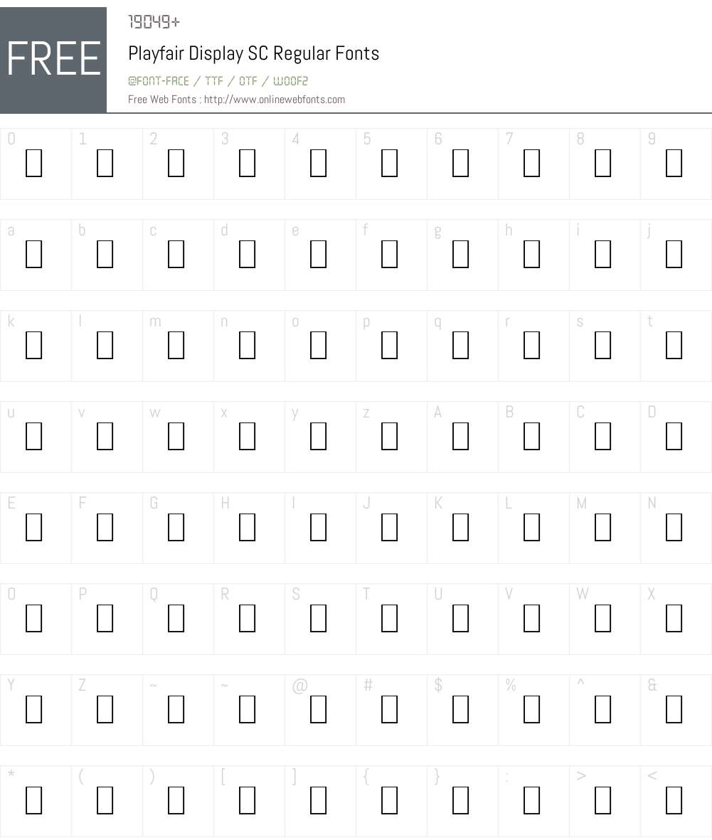 Playfair Display SC Font Screenshots