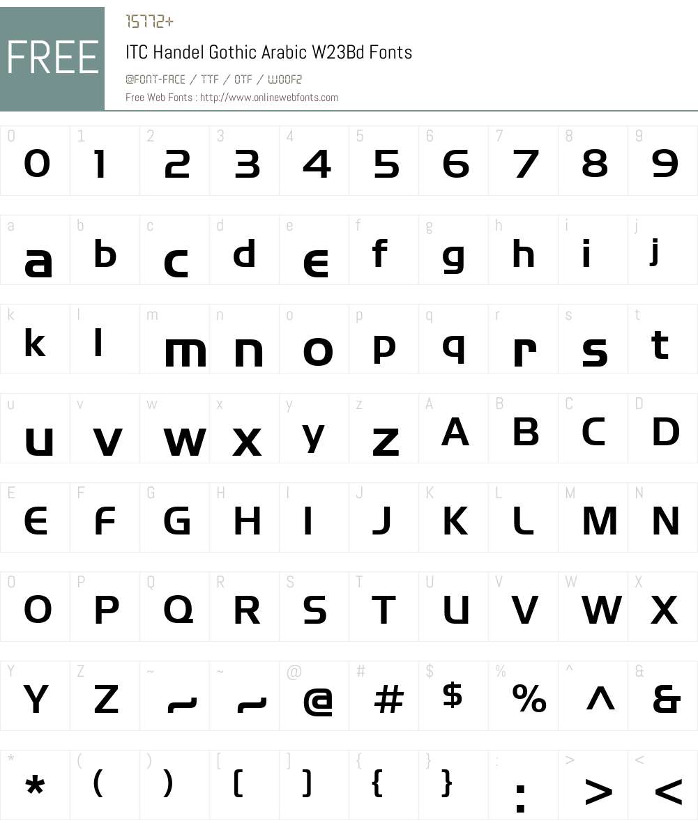 ITC Handel Gothic Font Screenshots