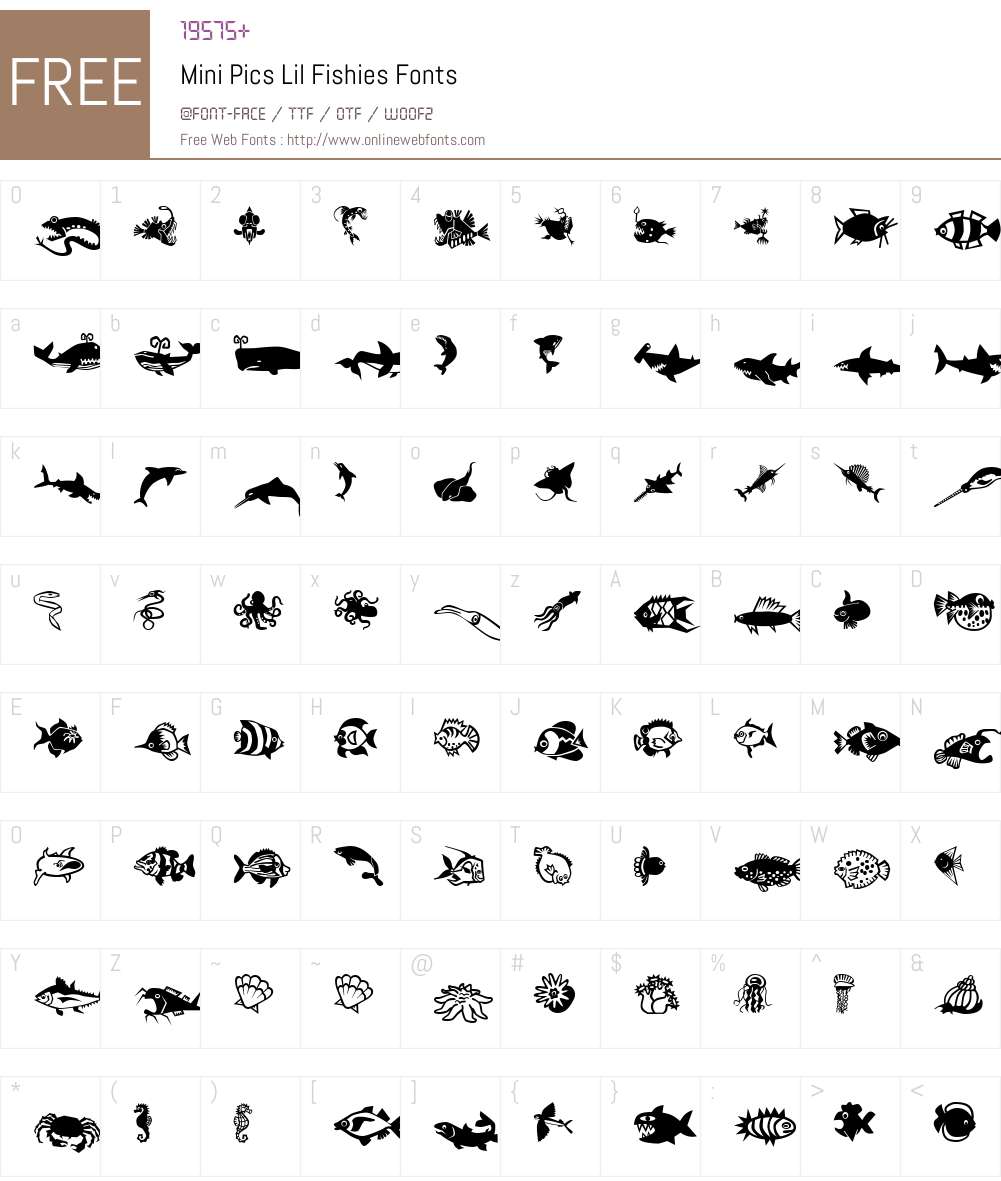 Mini Pics Font Screenshots