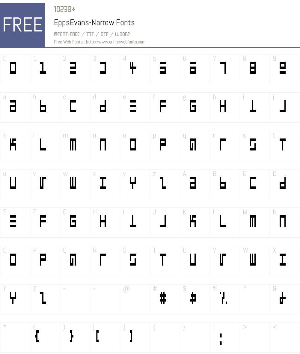 EppsEvans Font Screenshots