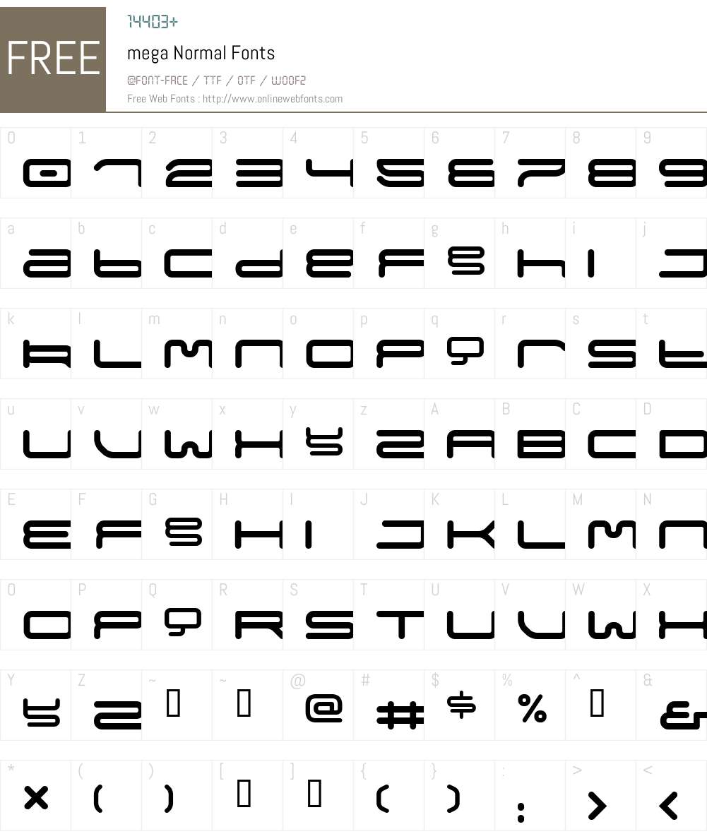mega Font Screenshots