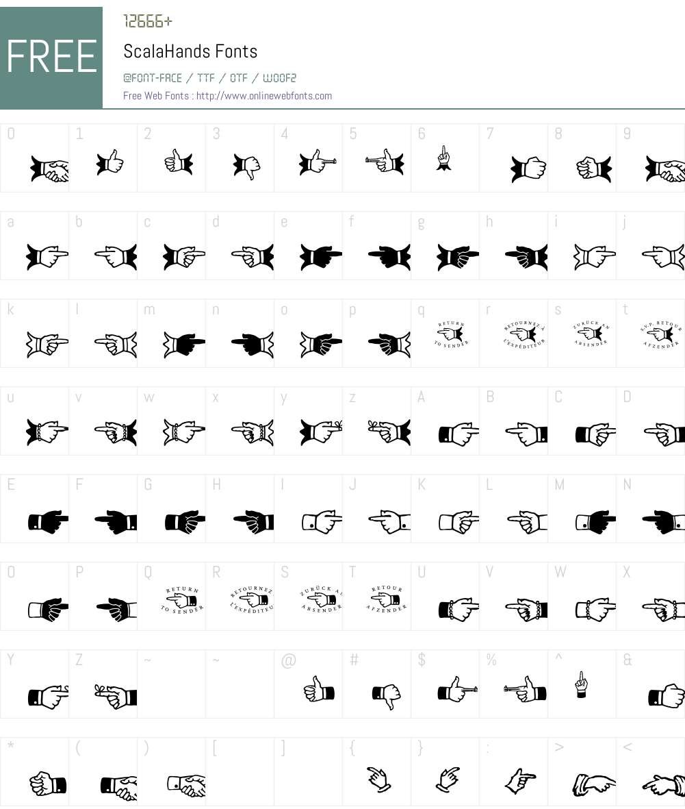 Scala Font Screenshots