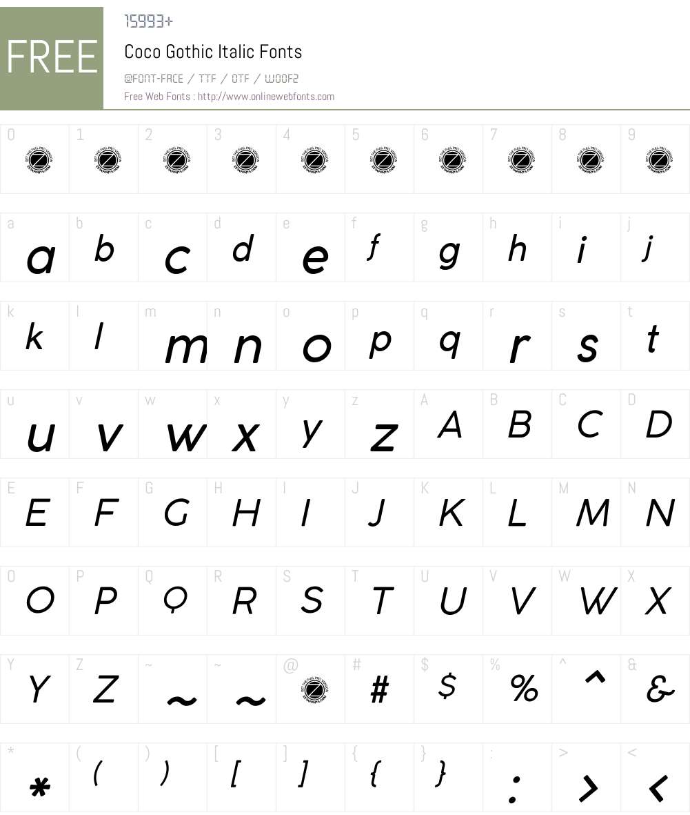Coco Gothic Font Screenshots