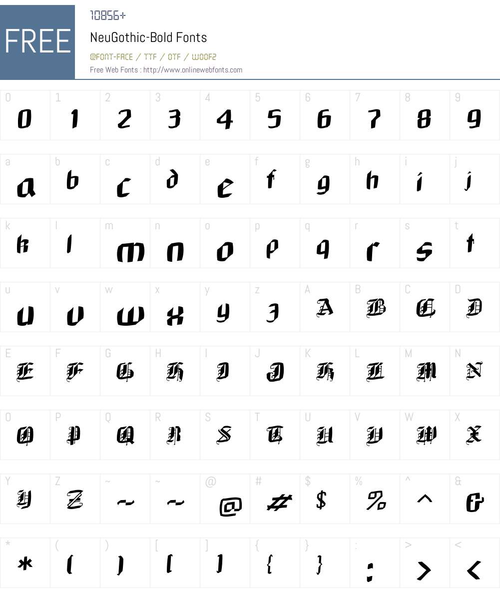 NeuGothic Font Screenshots
