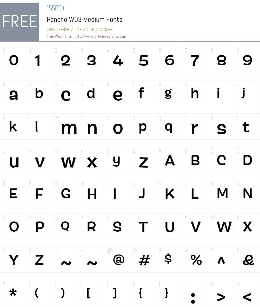 Pancho Font Screenshots