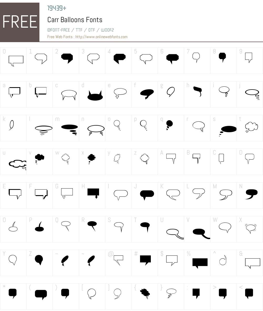 Carr Balloons Font Screenshots
