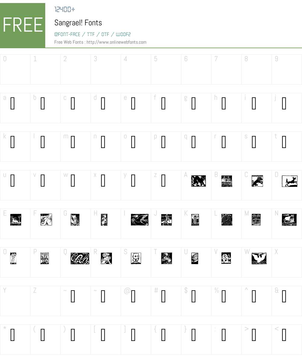 Sangrael! Font Screenshots
