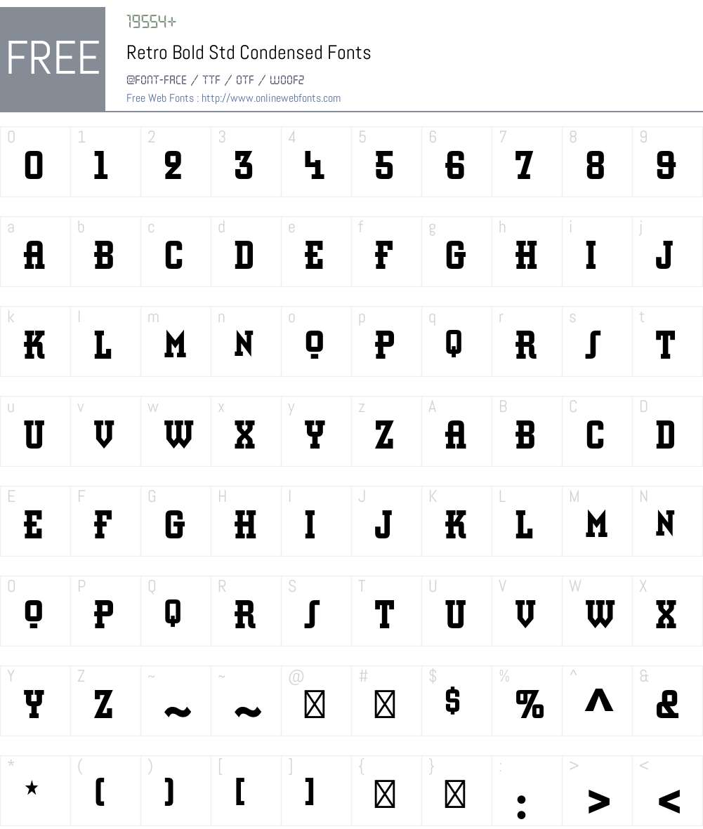 Retro Bold Std Font Screenshots