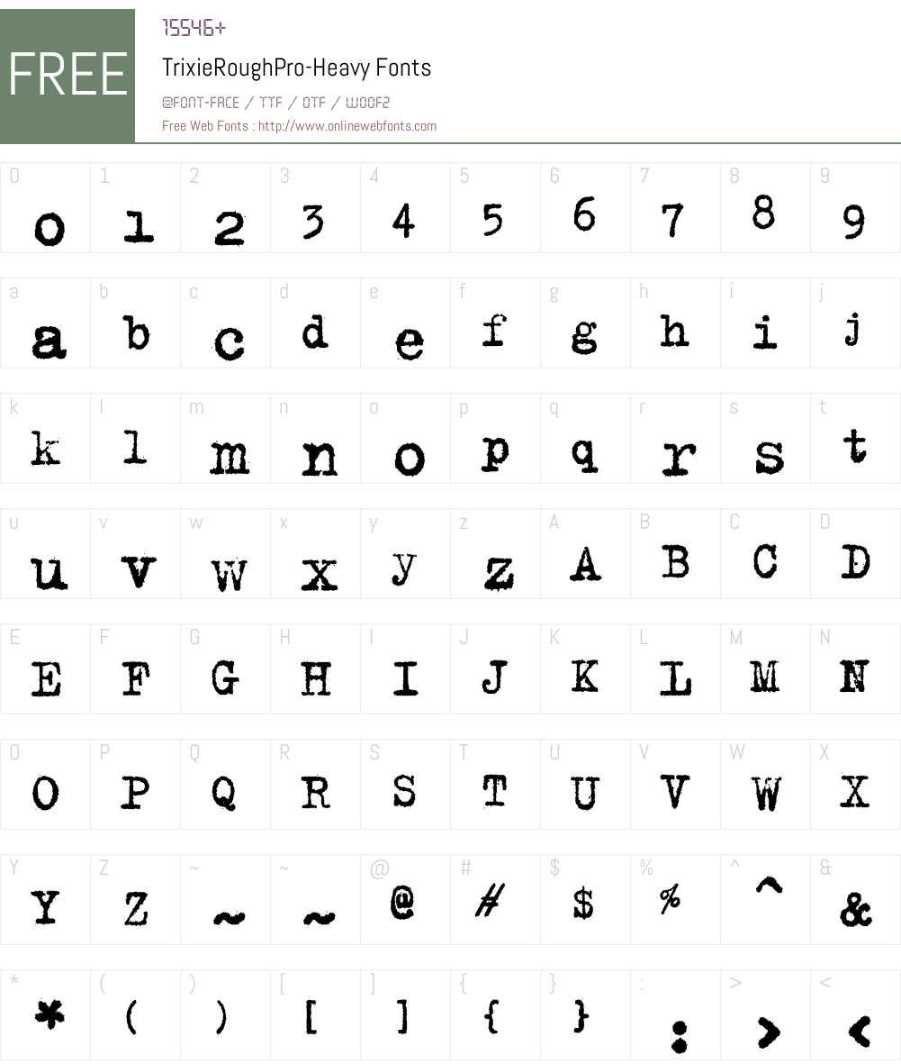 TrixieRoughPro-Heavy Font Screenshots
