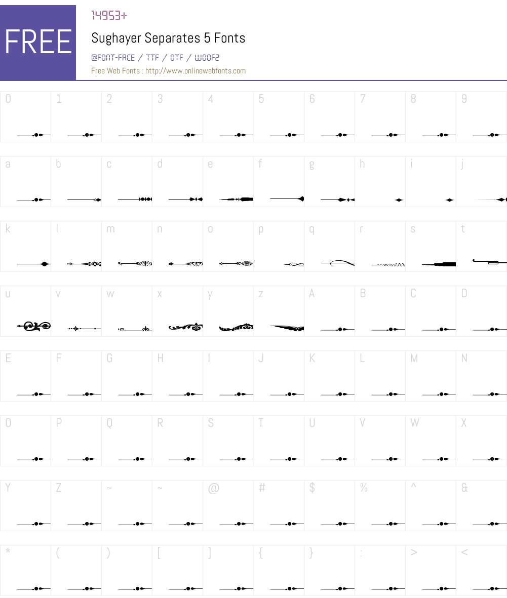 Sughayer Separates 5 Font Screenshots