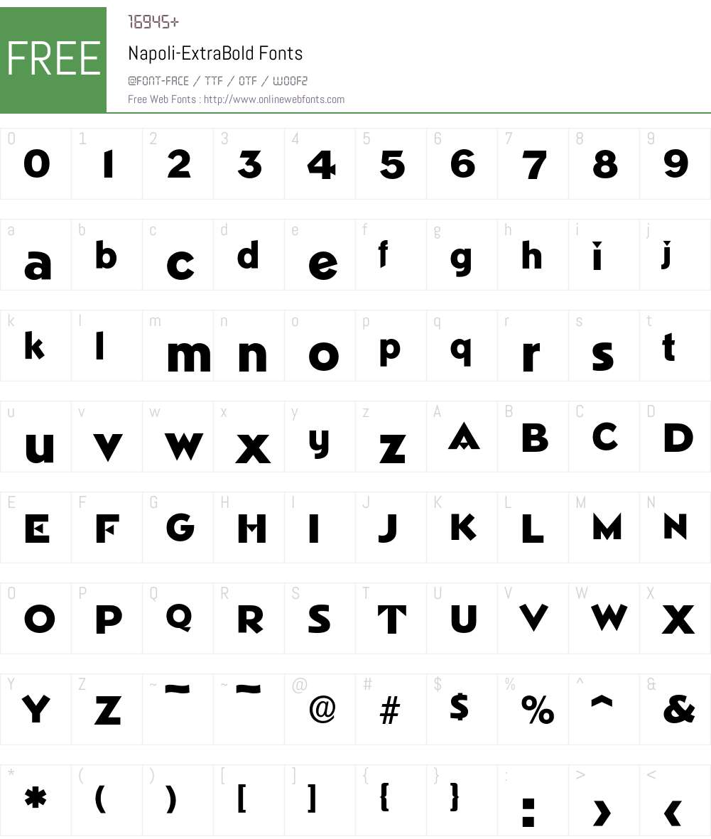 Napoli-ExtraBold Font Screenshots