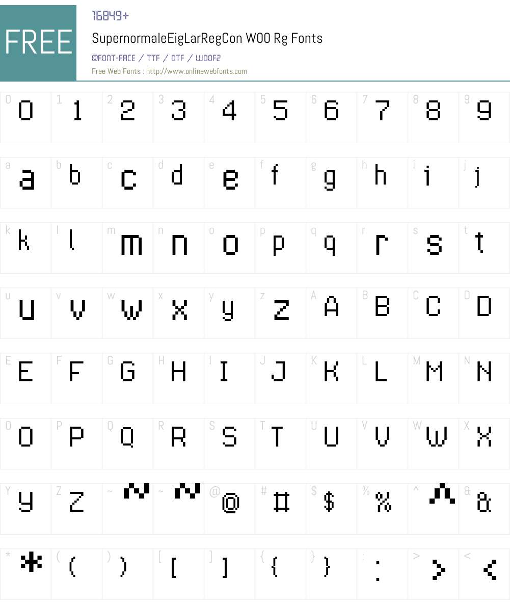 Supernormale Font Screenshots