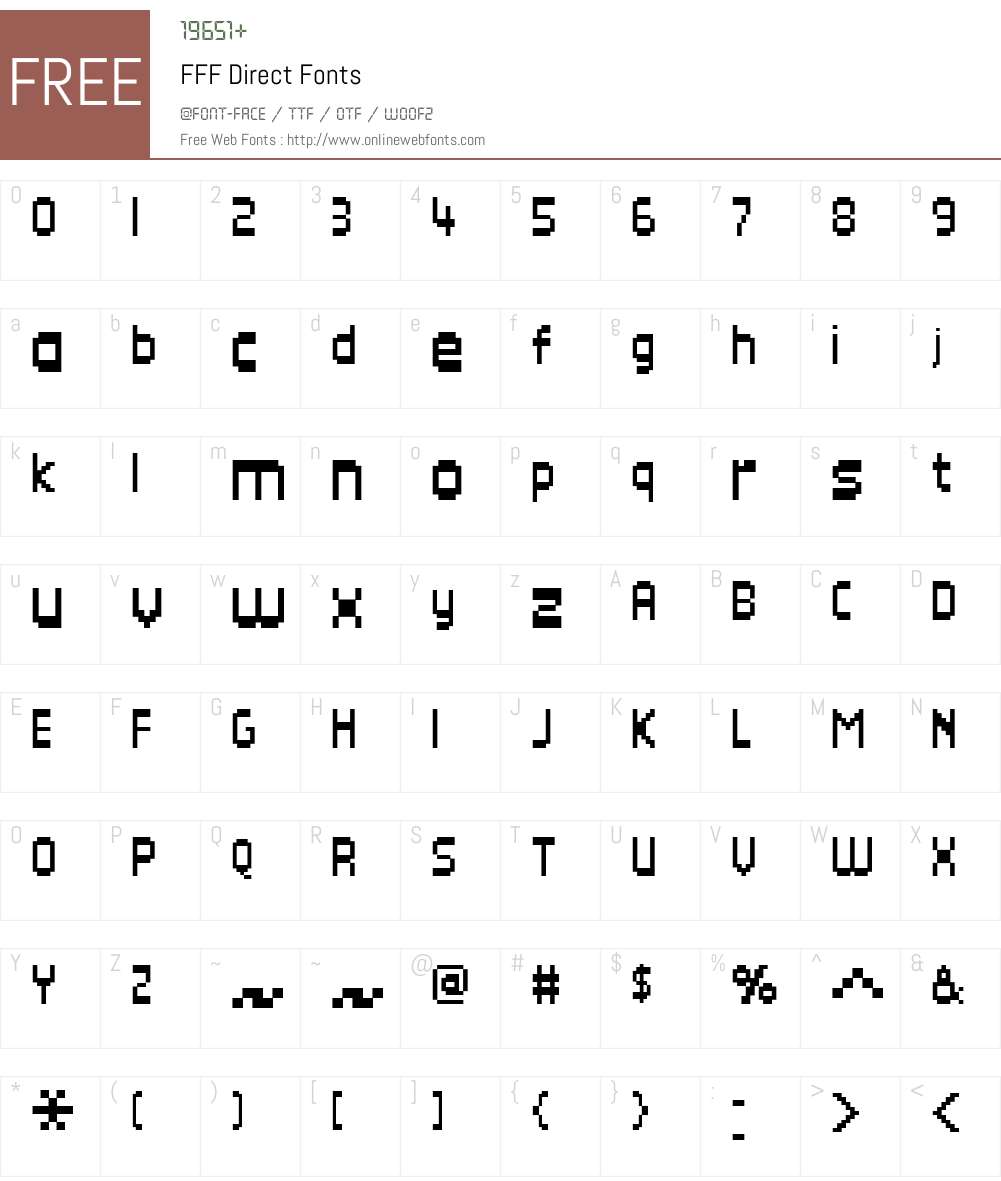 FFF Direct Font Screenshots