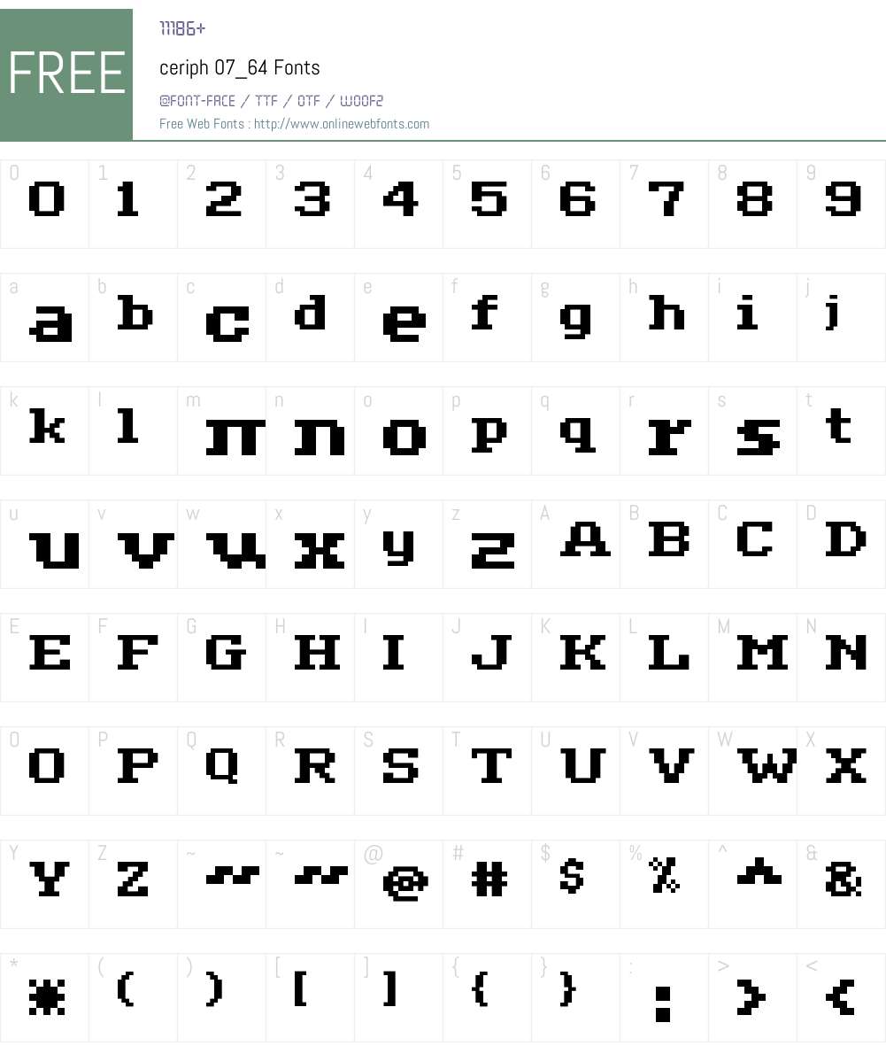 ceriph 07_64 Font Screenshots