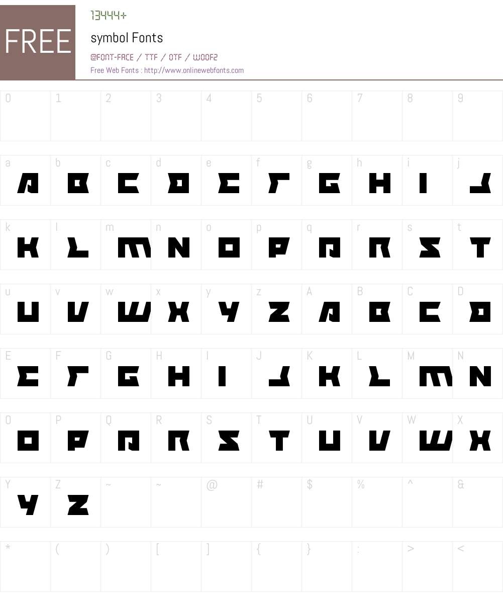 symbol Font Screenshots