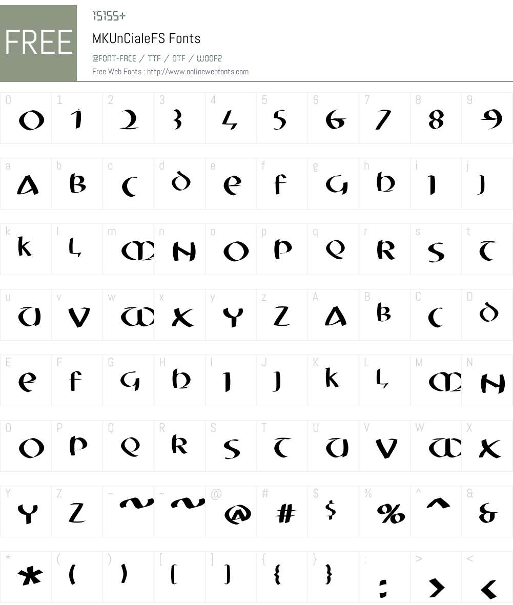 MKUnCialeFS Font Screenshots