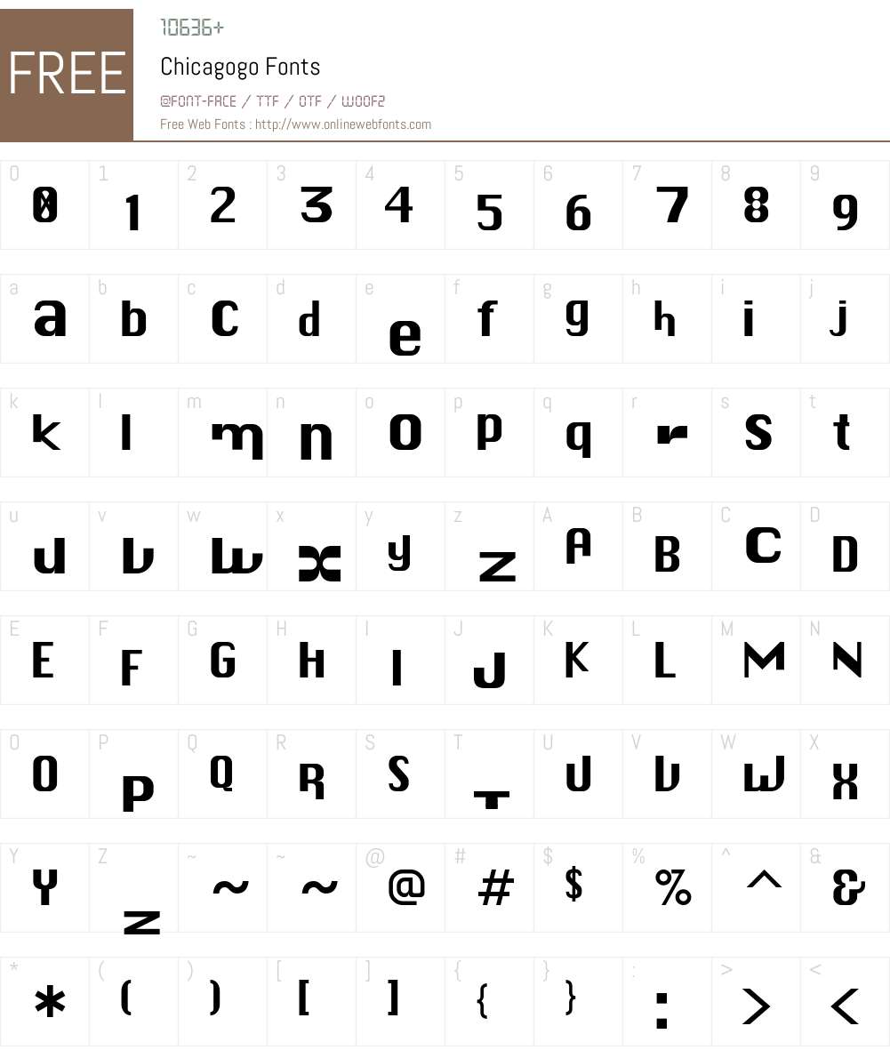 Chicagogo Font Screenshots