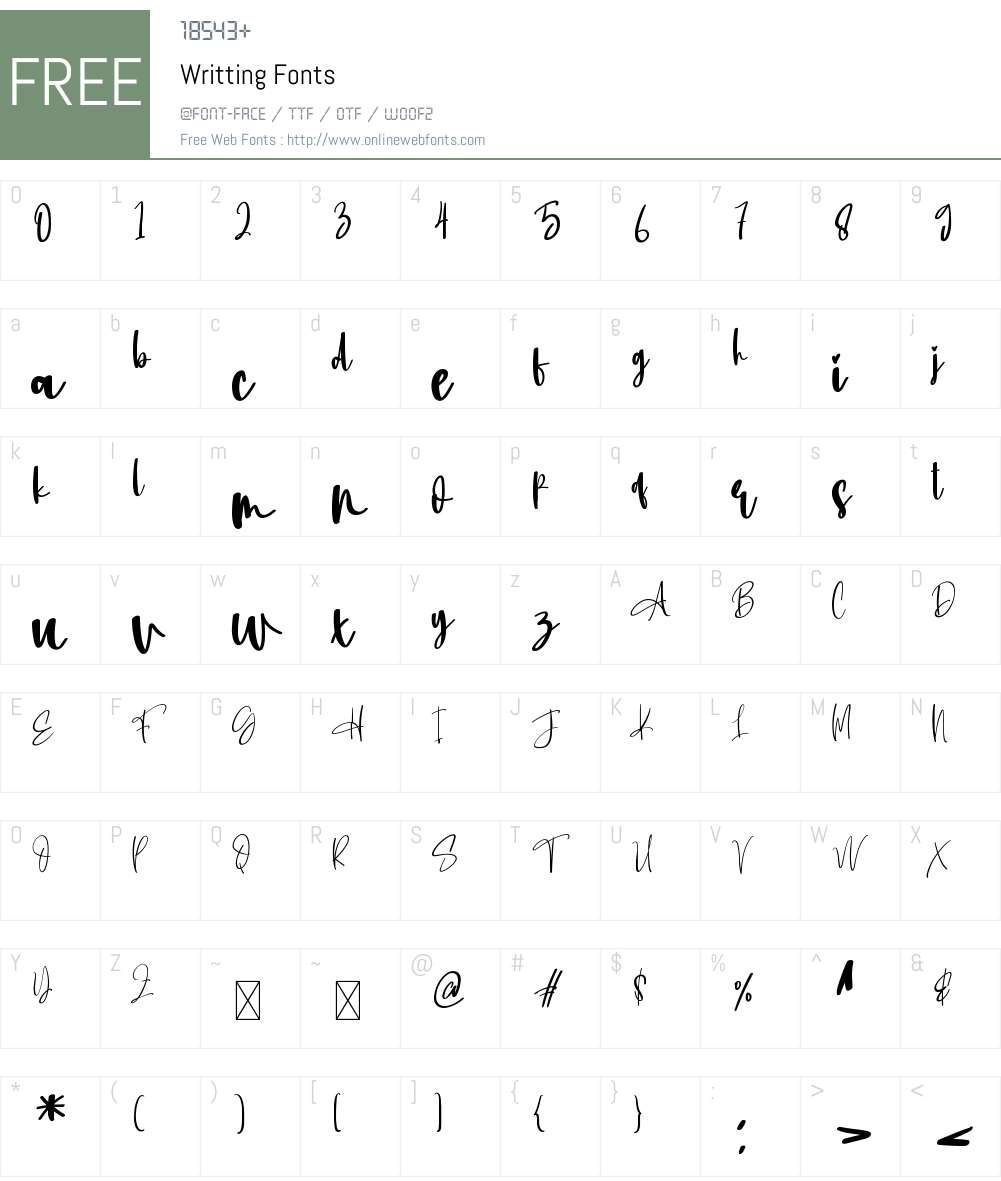 Writting 1.001;Fontself Maker 3.5.7 Fonts Free Download ...