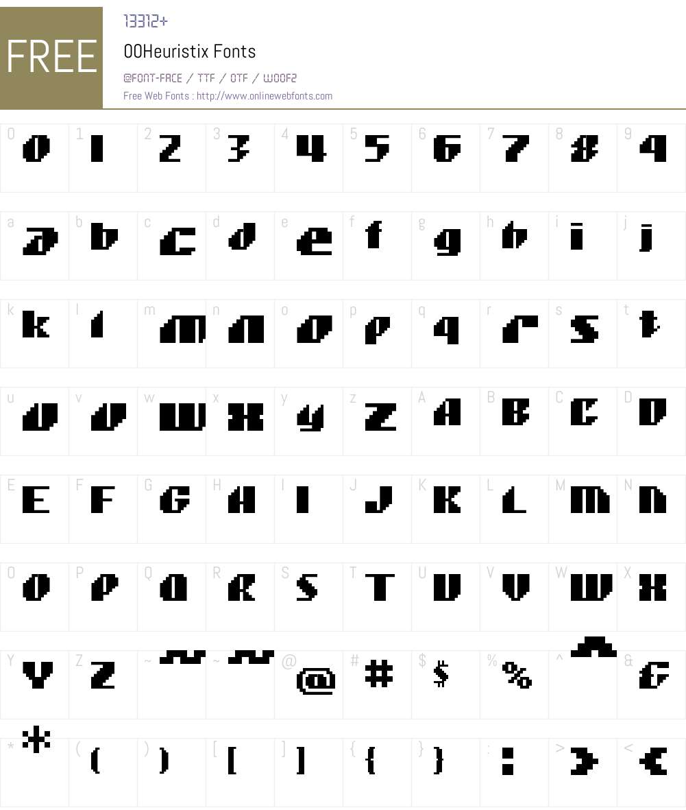 00Heuristix Font Screenshots