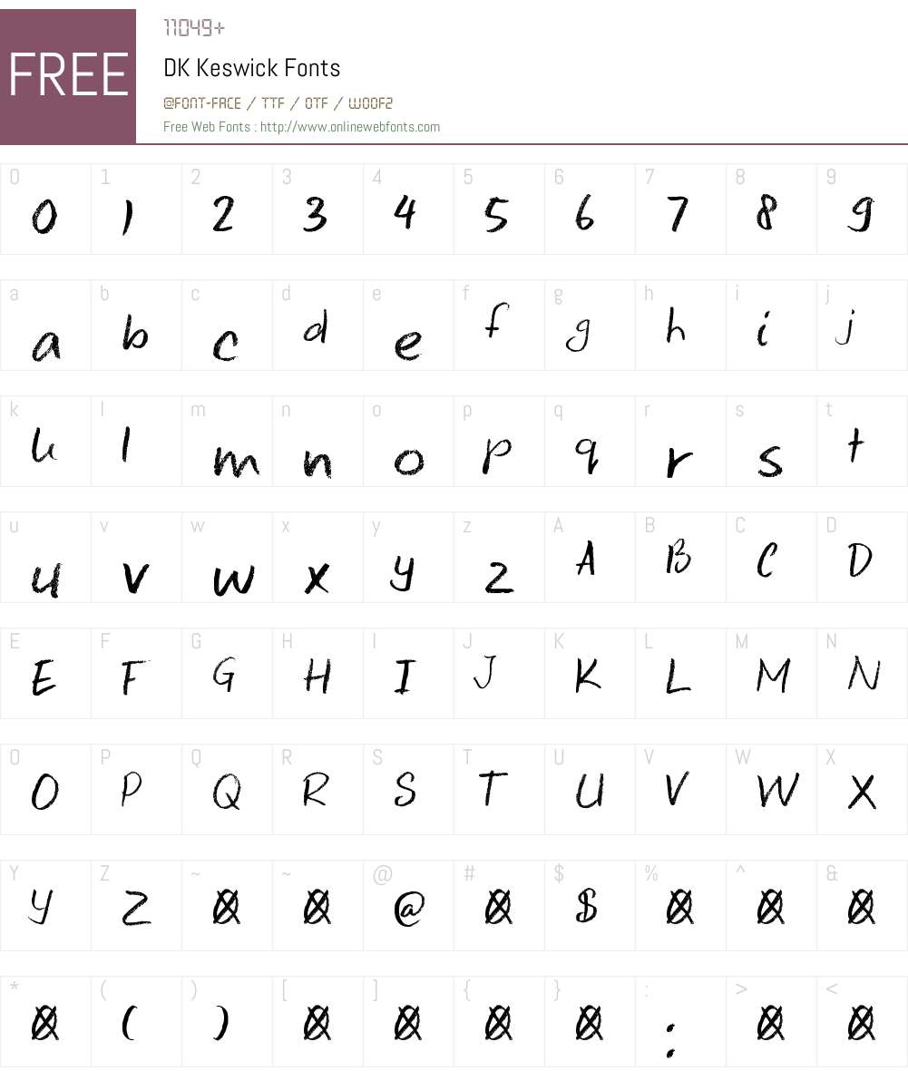 DK Keswick Font Screenshots