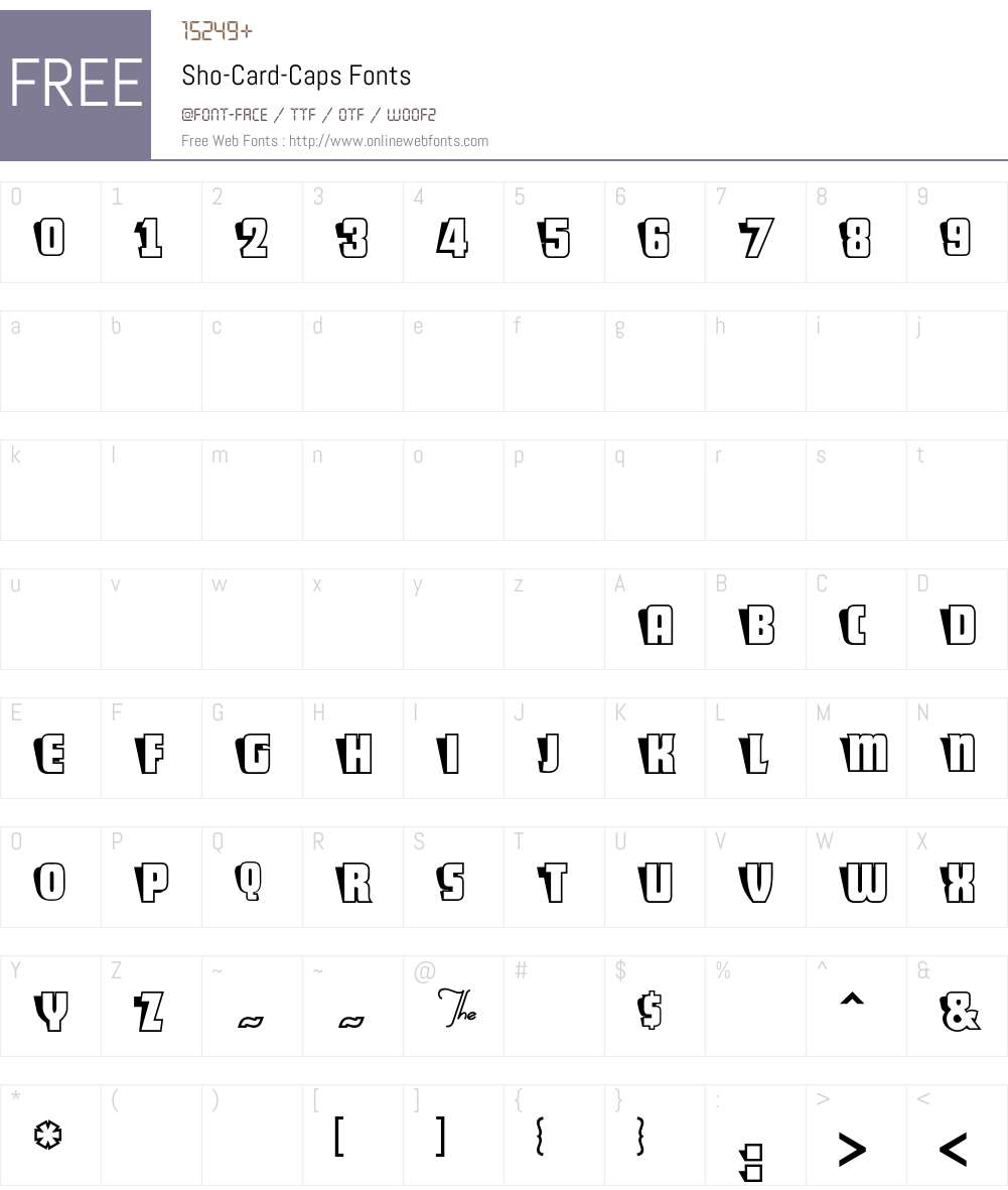 Sho-Card-Caps Font Screenshots