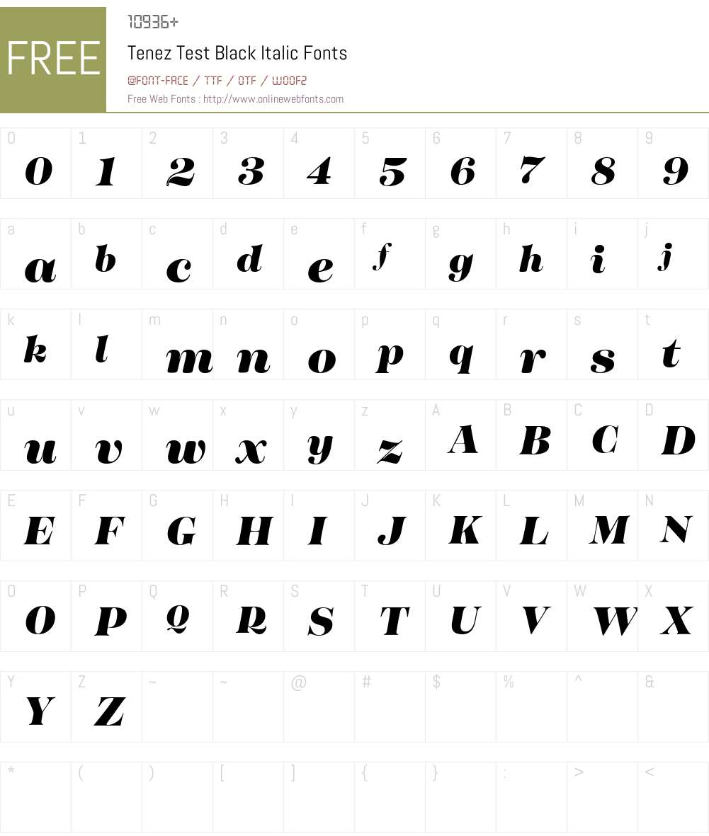 Tenez Test Black 2.007;FEAKit 1.0 Fonts Free Download